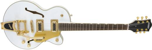 G5655TG Limited Edition Electromatic Center Block Jr. Single-Cut with Bigsby and Gold Hardware, Laurel Fingerboard - Snow Crest White