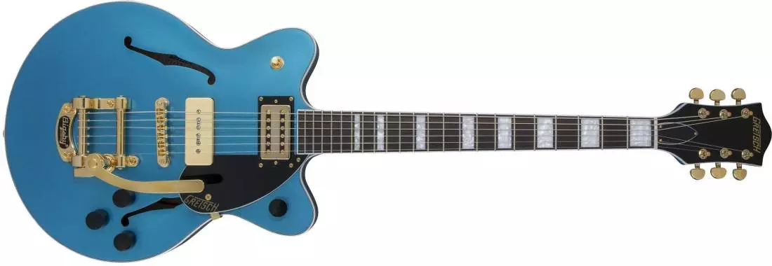 G2655TG-P90 LTD Streamliner Center Block Jr. Double Cutaway, Rosewood Fingerboard - Riviera Blue Satin