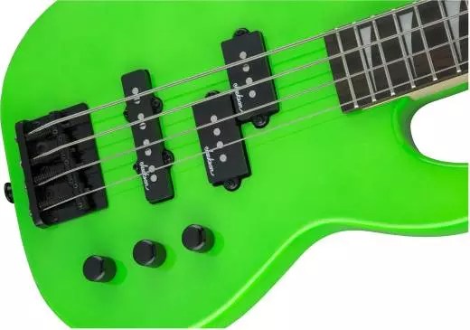 JS Series Concert Bass Minion JS1X, Amaranth Fingerboard - Neon Green