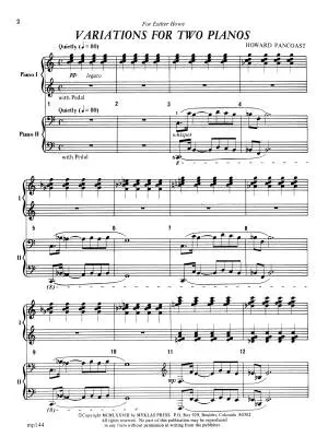 Variations for Two Pianos - Pancoast - Piano Duet (2 Pianos, 4 Hands - Sheet Music