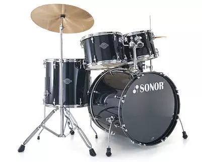 Smart Force Stage 1 5-Piece Drum Kit with Hardware - Black
