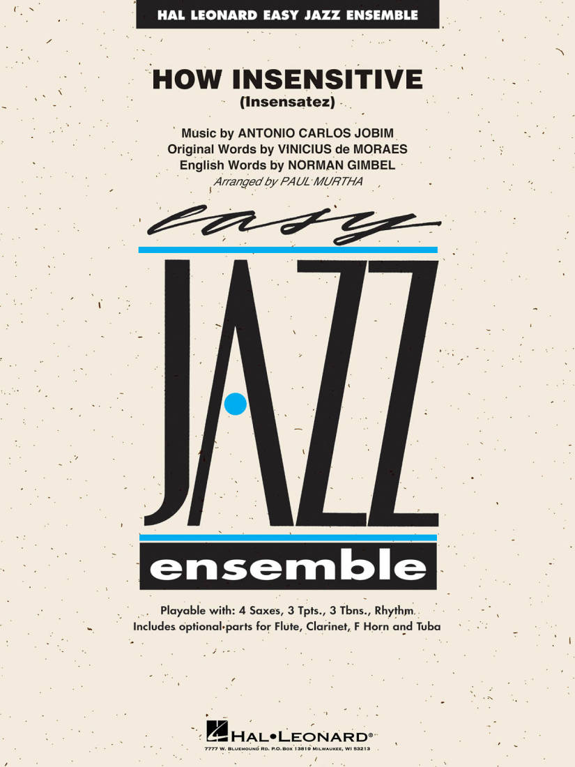 How Insensitive (Insensatez) - Jobim/Murtha - Jazz Ensemble - Gr. 2