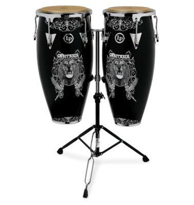 Latin Percussion - Aspire 10 and 11 Conga Set w/Stand - Santana Lion