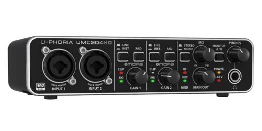U-Phoria UMC204HD Audiophile 2x4, 24-Bit/192 kHz USB Audio/MIDI Interface
