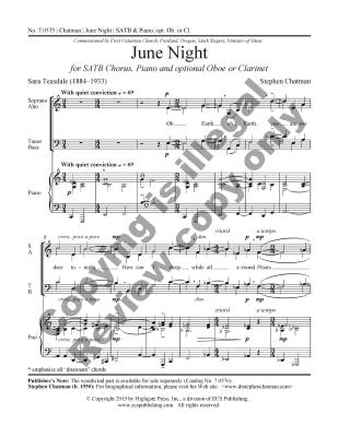 June Night - Teasdale/Chatman - SATB