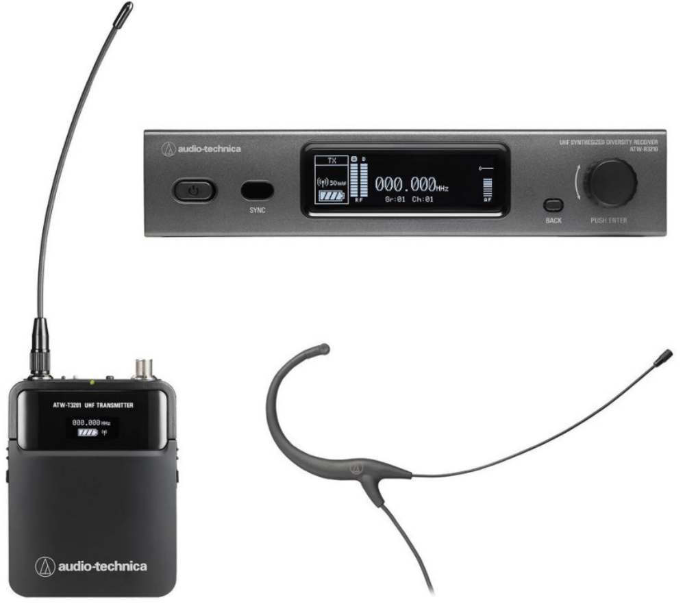 ATW-3211/892 3000-Series UHF BP892cH Omni Headset System (Freq: EE1) - Black