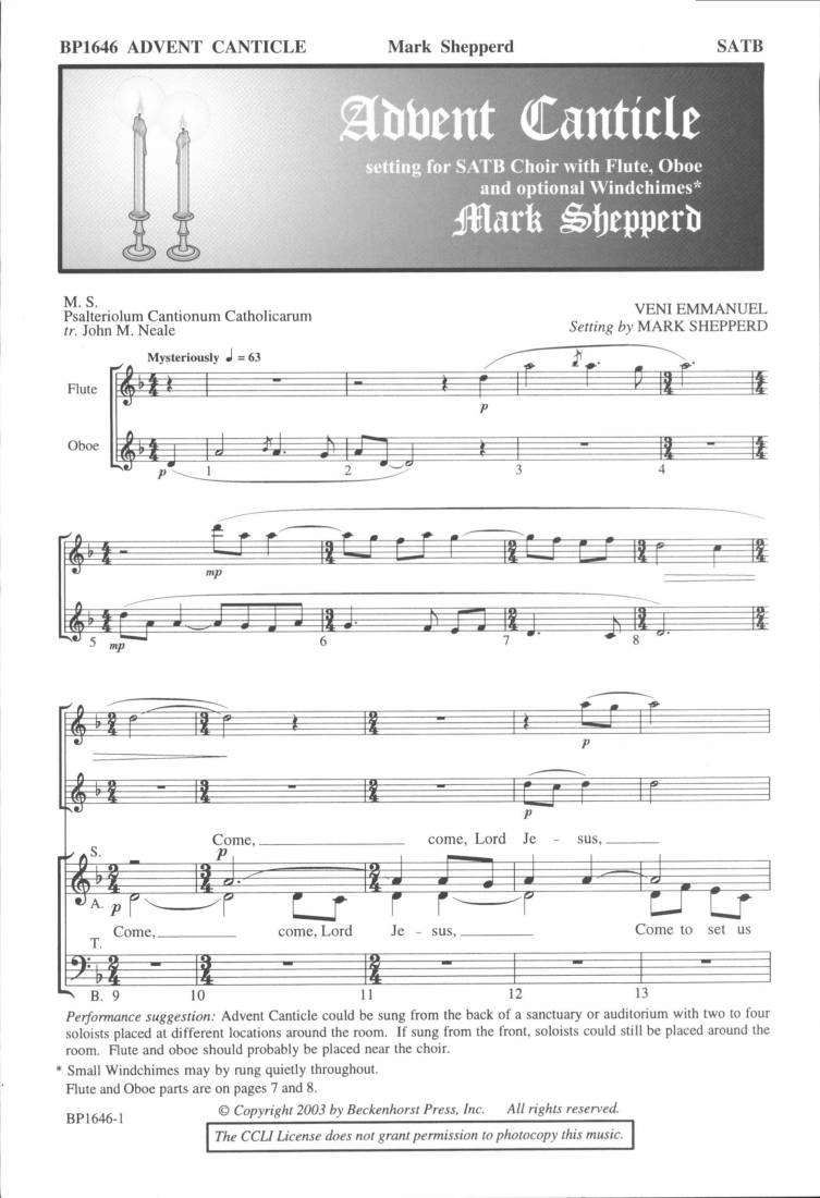 Advent Canticle - Shepperd - SATB