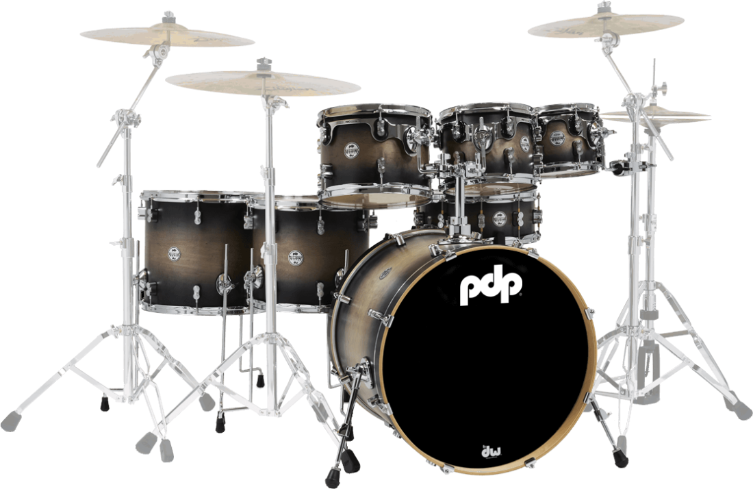 Concept Maple 7-Piece Shell Pack (22,8,10,12,14,16,SD) - Satin Charcoal Burst
