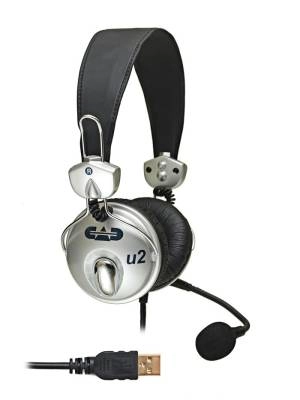 CAD Audio - U2 Stereo Headphones w/ Cardioid Condenser Microphone, 6 ft USB Cable