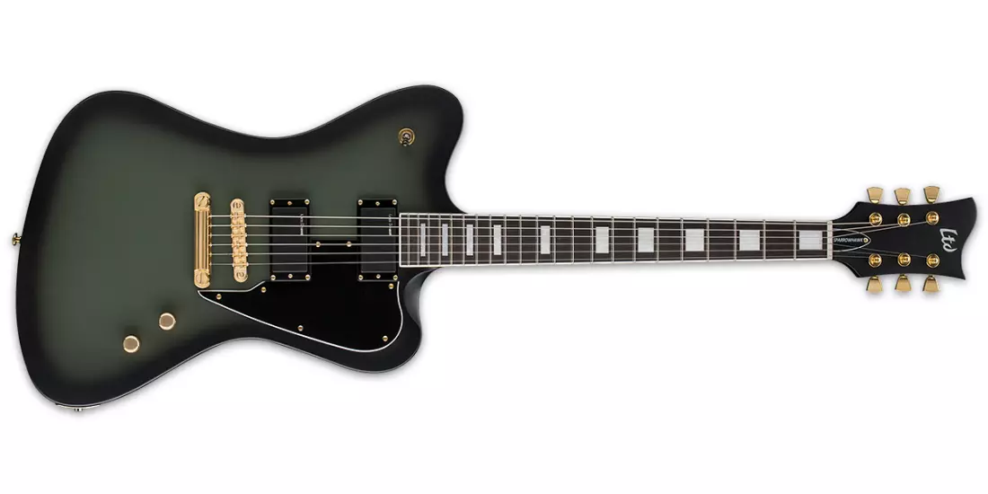 LTD Bill Kelliher Sparrowhawk Electric Guitar - Military Green Sunburst Satin
