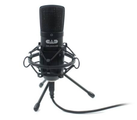 CAD Audio - GXL2600USB Large Diaphragm Cardioid Condenser Microphone w/ Tripod Stand, 10ft USB Cable