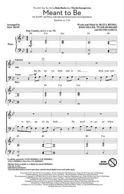 Meant to Be - Rexha/Huff - SATB