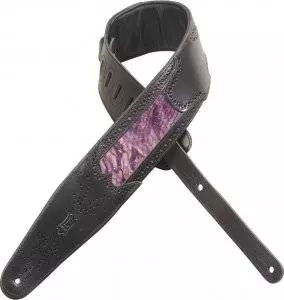 Leather Strap with Design Inlayed with Snake Façade Leather - XL Purple