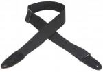 Levys - Cotton Guitar Strap with Suede Ends - Black