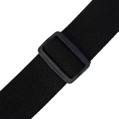 Cotton Guitar Strap with Suede Ends - Black