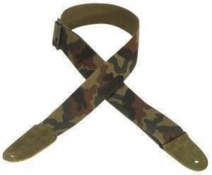 Cotton Guitar Strap with Suede Ends - Camo