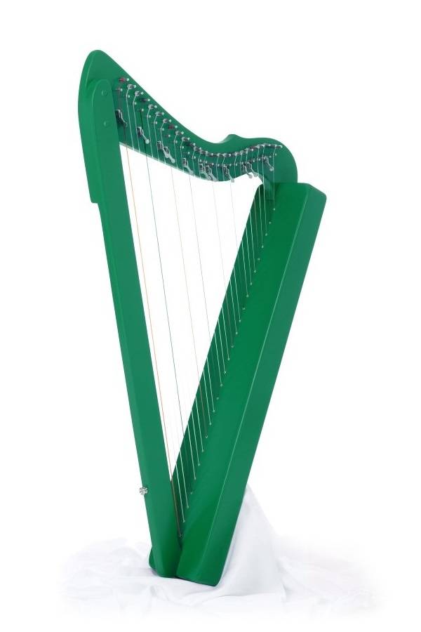 Flatsicle 26-string Harp - Green Stain