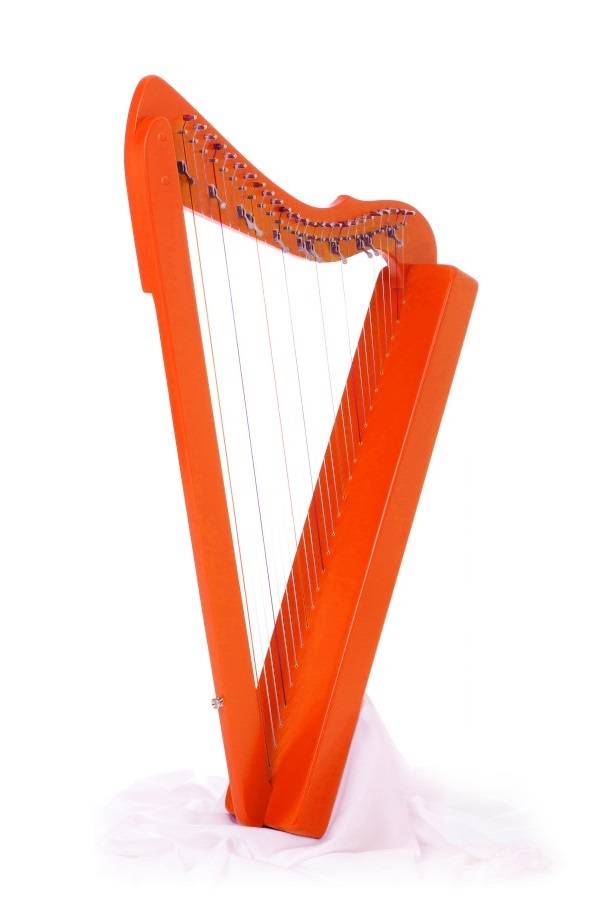 Flatsicle 26-string Harp - Orange Stain