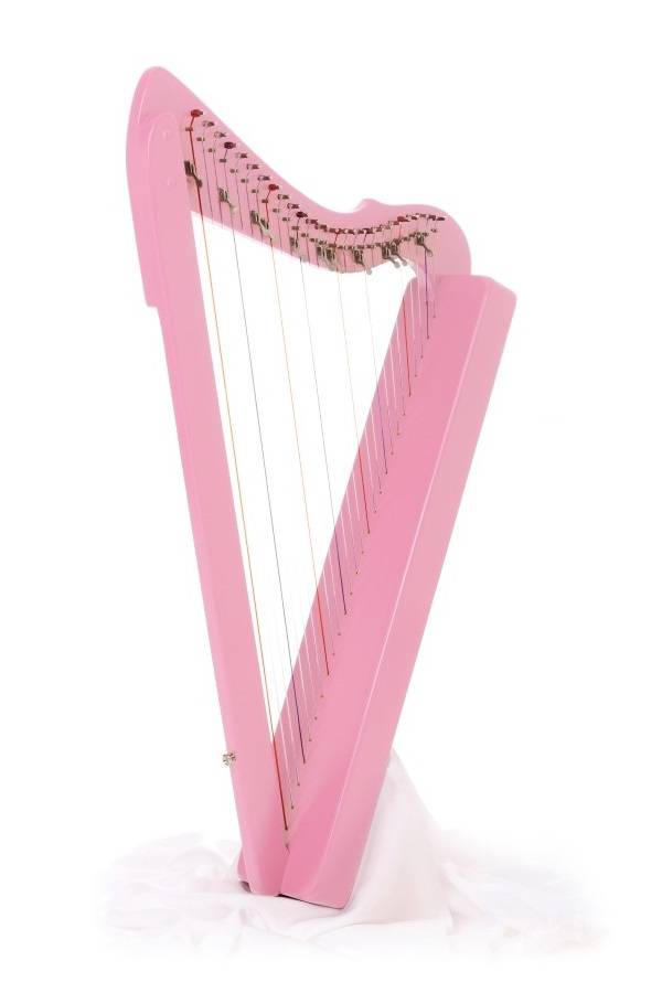 Flatsicle 26-string Harp - Pink Stain