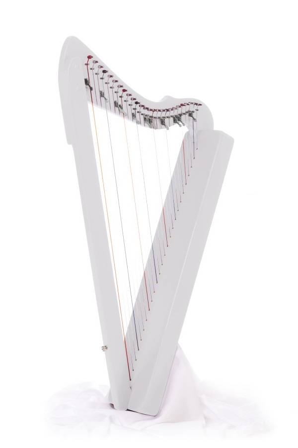 Flatsicle 26-string Harp - White Stain