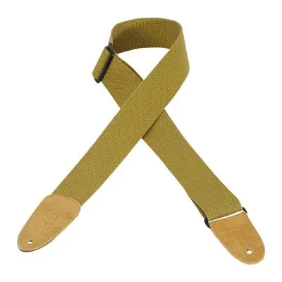 Levys - Cotton Guitar Strap with Suede Ends - Tan