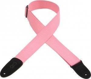 Cotton Guitar Strap with Suede Ends - Pink