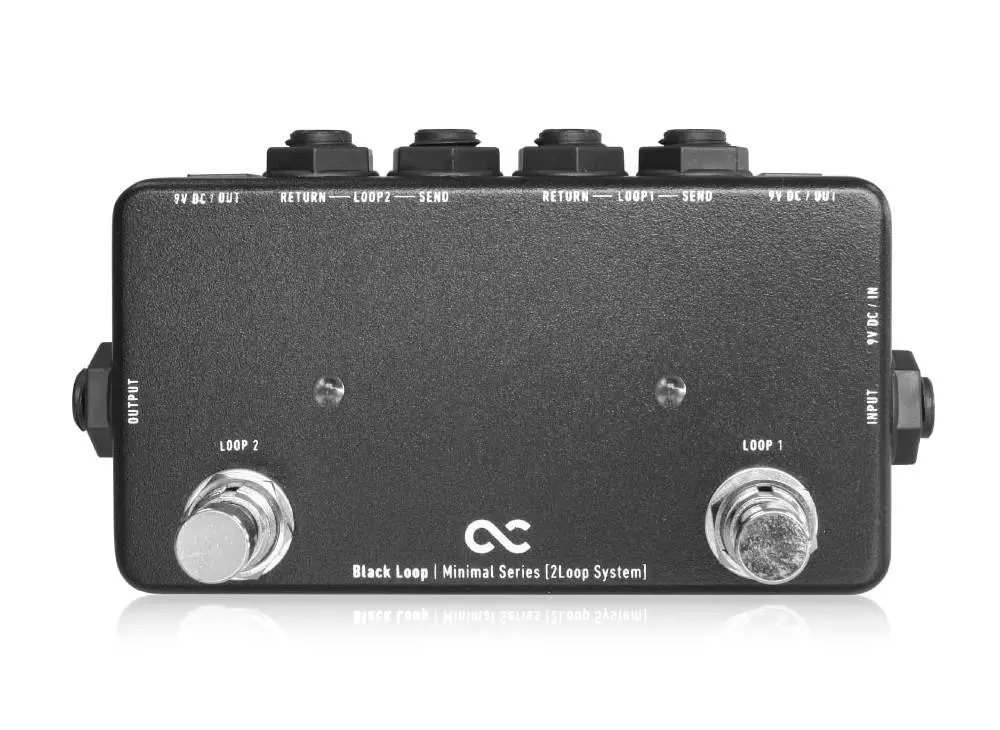 Black Loop 2-Loop True Bypass Switcher w/2x DC Outputs
