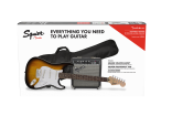 Squier - Strat Pack w/Frontman 10G Amp, Gigbag & Accessories - Brown Sunburst