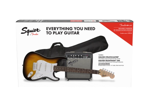 Strat Pack w/Frontman 10G Amp, Gigbag & Accessories - Brown Sunburst