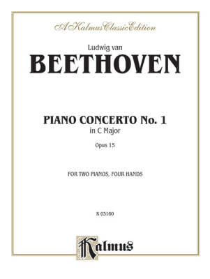 Kalmus Edition - Piano Concerto No. 1 in C, Opus 15 - Beethoven - Piano Duo (2 Pianos, 4 Hands)