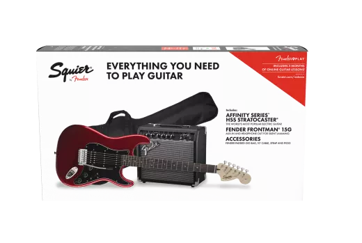 Squier - Affinity Strat HSS Pack w/Gigbag - Candy Apple Red
