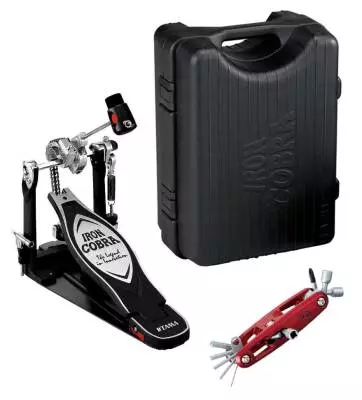Iron Cobra 900 Power Glide Single Pedal w/Case and Bonus Red Multi-tool