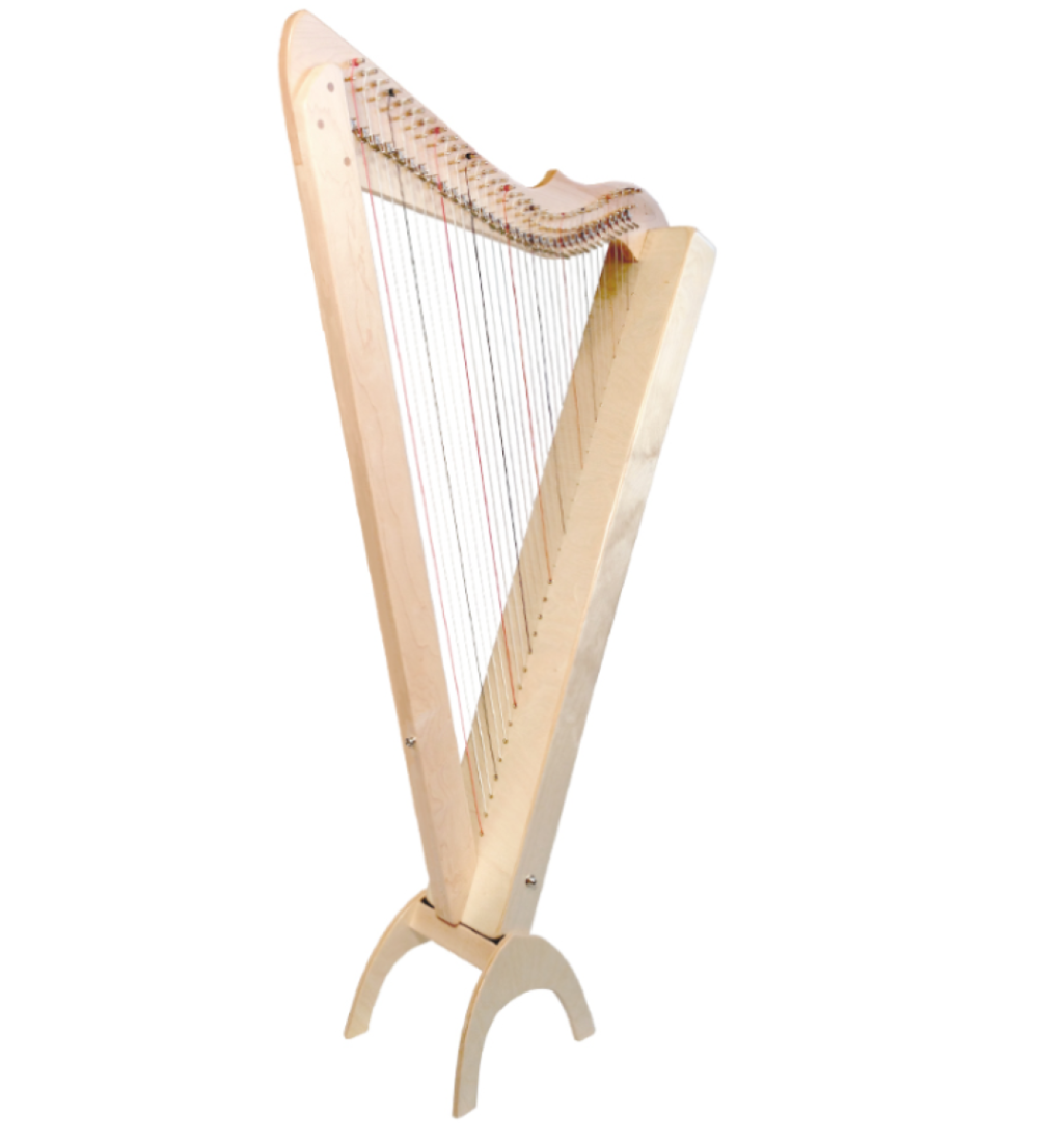 Grand 33-string Harp w/ Pickup - Natural Maple Stain