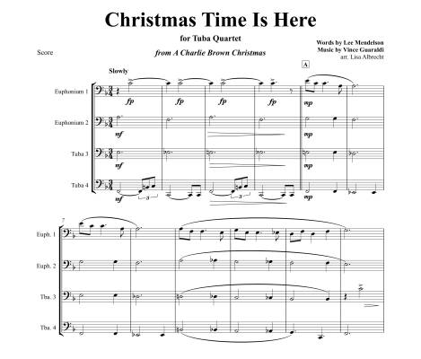 Christmas Time Is Here (from A Charlie Brown Christmas) - Guaraldi/Albrecht - Tuba Quartet