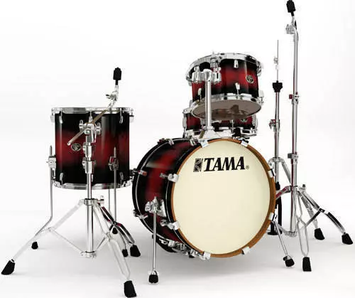 Silverstar Custom (Lacquer Finish) 4-Piece Drum Kit with Hardware - Transparent Red Burst