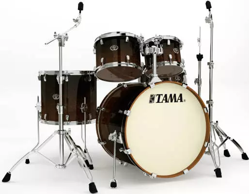 Tama - Silverstar Custom (Lacquer Finish) 5-Piece Drum Kit  - Dark Mocha