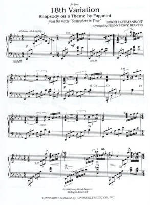18th Variation (Rhapsody on a Theme by Paganini) - Rachmaninoff/Beavers - Harp - Sheet Music