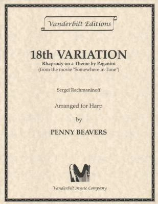 Vanderbilt Music - 18th Variation (Rhapsody on a Theme by Paganini) - Rachmaninoff/Beavers - Harp - Sheet Music