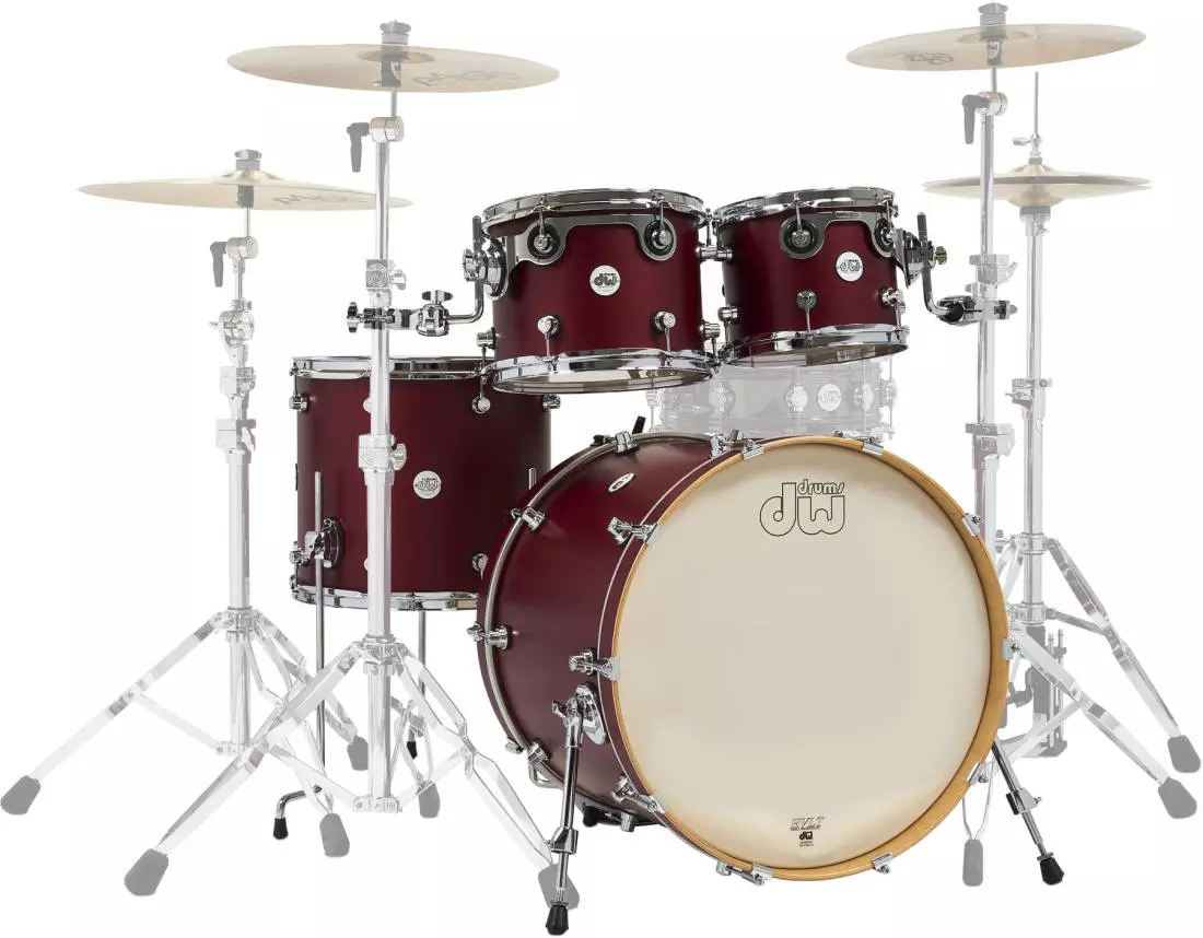 Design Series 4-Piece Shell Pack (22, 16, 12, 10) - Satin Deep Cherry