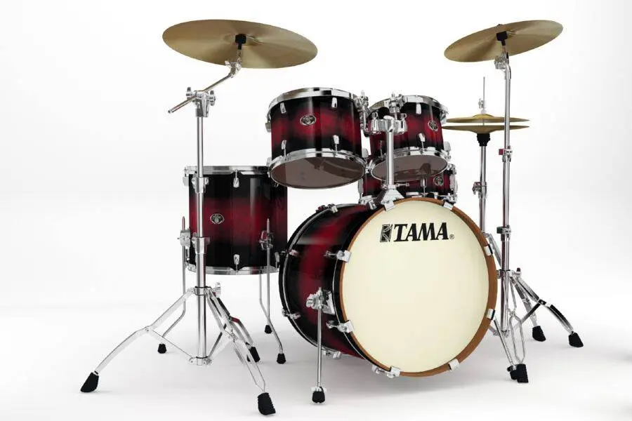 Silverstar Custom (Lacquer Finish) 5-Piece Drum Kit - Transparent Red