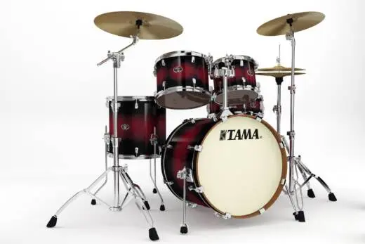 Tama - Silverstar Custom (Lacquer Finish) 5-Piece Drum Kit - Transparent Red