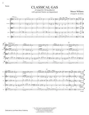Classical Gas - Williams/Kelley - String Quartet (opt. Guitar)