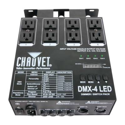 DMX4-2.0 LED Dimmer and Relay Pack