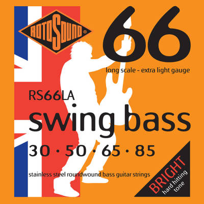 Rotosound - Swing Bass 66 Stainless Steel Bass Strings 30-85