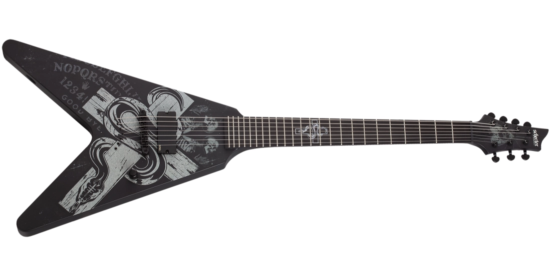 Chris Howorth V-7 Snake Cross Electric Guitar - Satin Black