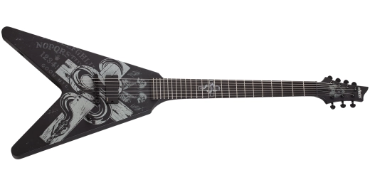 Chris Howorth V-7 Snake Cross Electric Guitar - Satin Black