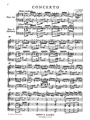 Piano Concerto in F Minor - Bach - Piano Duo (2 Pianos, 4 Hands) - Book