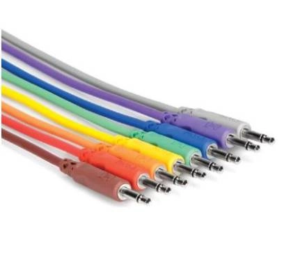 Hosa - CMM-815 3.5mm Unbalanced Patch Cables, 6 (8 Pack)