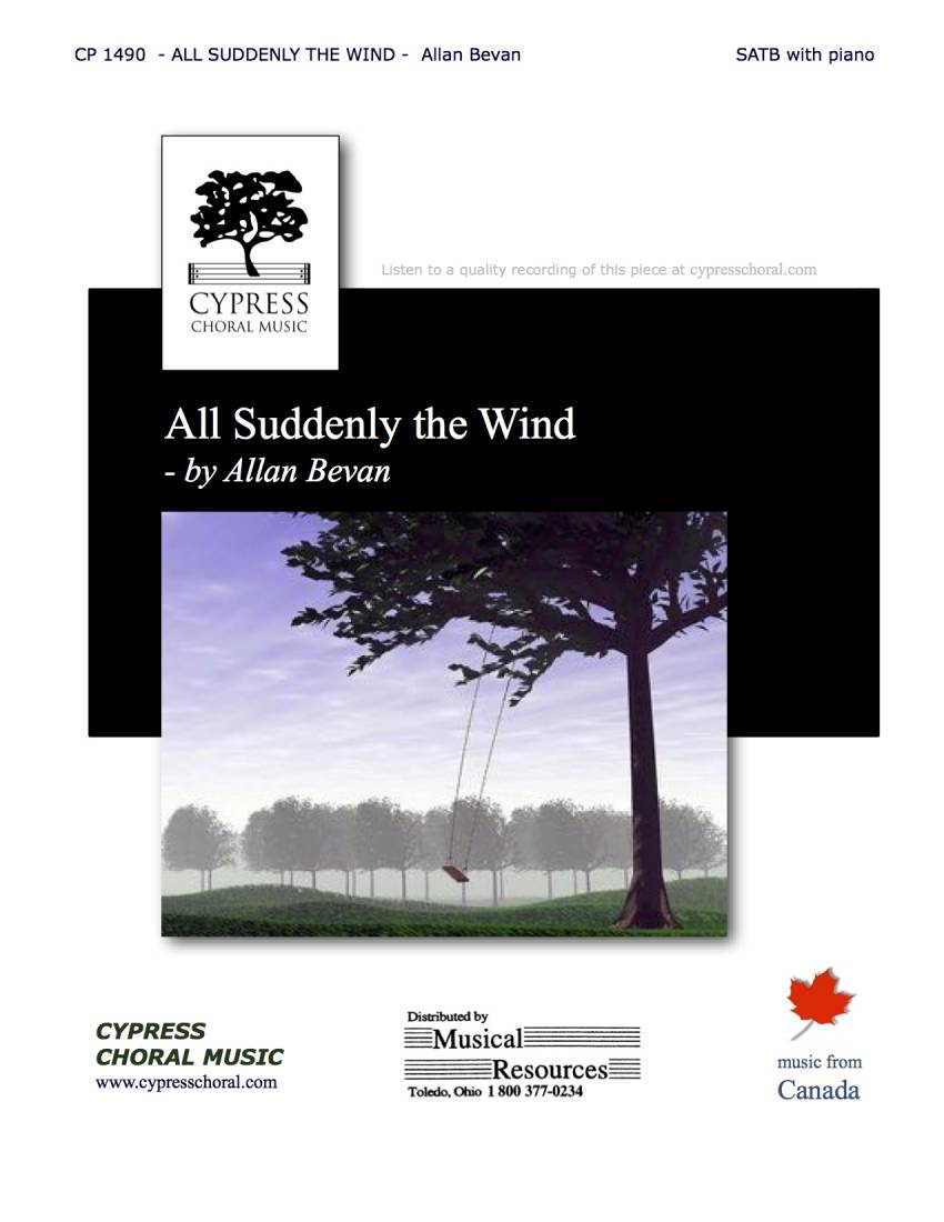 All Suddenly the Wind - Brooke/Bevan - SATB