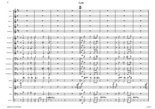 Cute - Hefti/Glasscock - Jazz Ensemble - Gr. Medium Easy